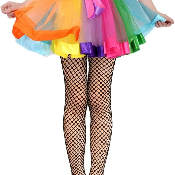 Girls Fishnet Stockings for Princess Dress High Waist Mesh Tights Cute Pattern K - Picture 1 of 7